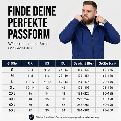 📢🎉50%Rabatt!!!🛍️✨Warmgejacke für Herren mit Reißverschluss und Kapuze