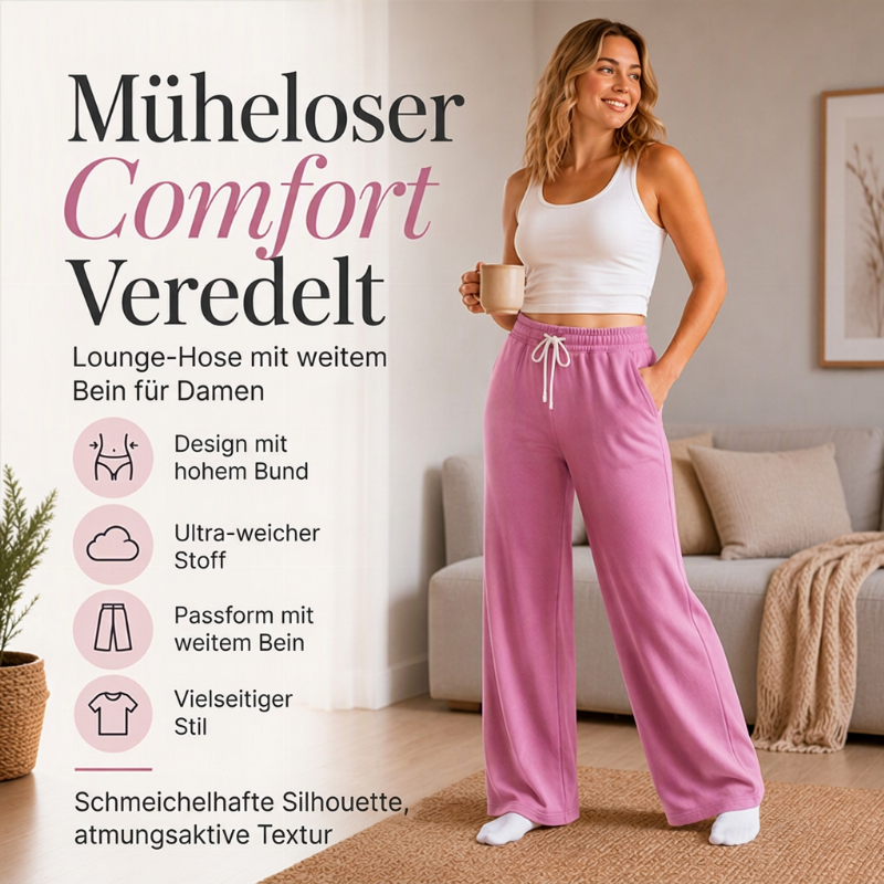 📢🎉50%Rabatt!!!🛍️✨Freizeit-Hose mit hoher Taille und weitem Bein für Damen