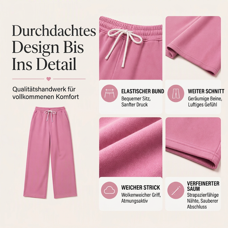 📢🎉50%Rabatt!!!🛍️✨Freizeit-Hose mit hoher Taille und weitem Bein für Damen