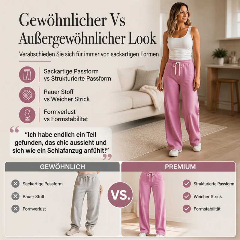 📢🎉50%Rabatt!!!🛍️✨Freizeit-Hose mit hoher Taille und weitem Bein für Damen