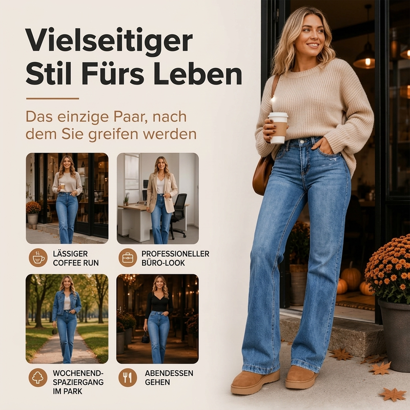 📢🎉50%Rabatt!!!🛍️👖 Damen Freizeit-Jeans mit elastischem Hochbund