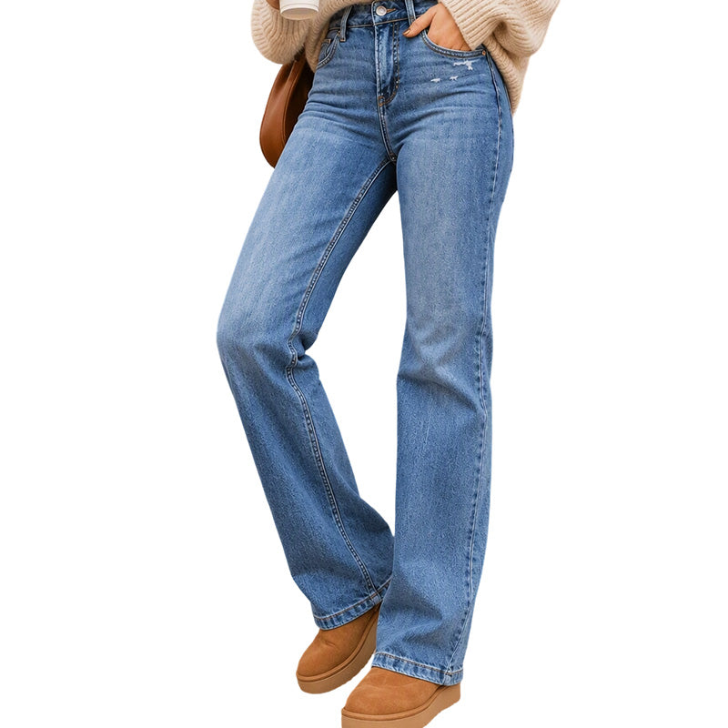 📢🎉50%Rabatt!!!🛍️👖 Damen Freizeit-Jeans mit elastischem Hochbund