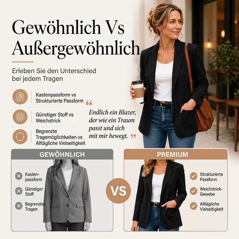 📢🎉50%Rabatt!!!🛍️✨Klassischer Damen-Jackenblazer mit Ein-Knopf-Verschluss