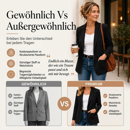 📢🎉50%Rabatt!!!🛍️✨Klassischer Damen-Jackenblazer mit Ein-Knopf-Verschluss