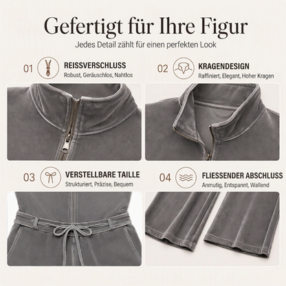 📢🎉50%Rabatt!!!🛍️✨Schicker Samt-Jumpsup mit Stehkragen für Damen