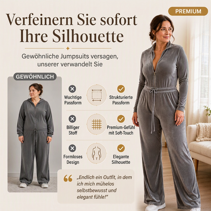 📢🎉50%Rabatt!!!🛍️✨Schicker Samt-Jumpsup mit Stehkragen für Damen