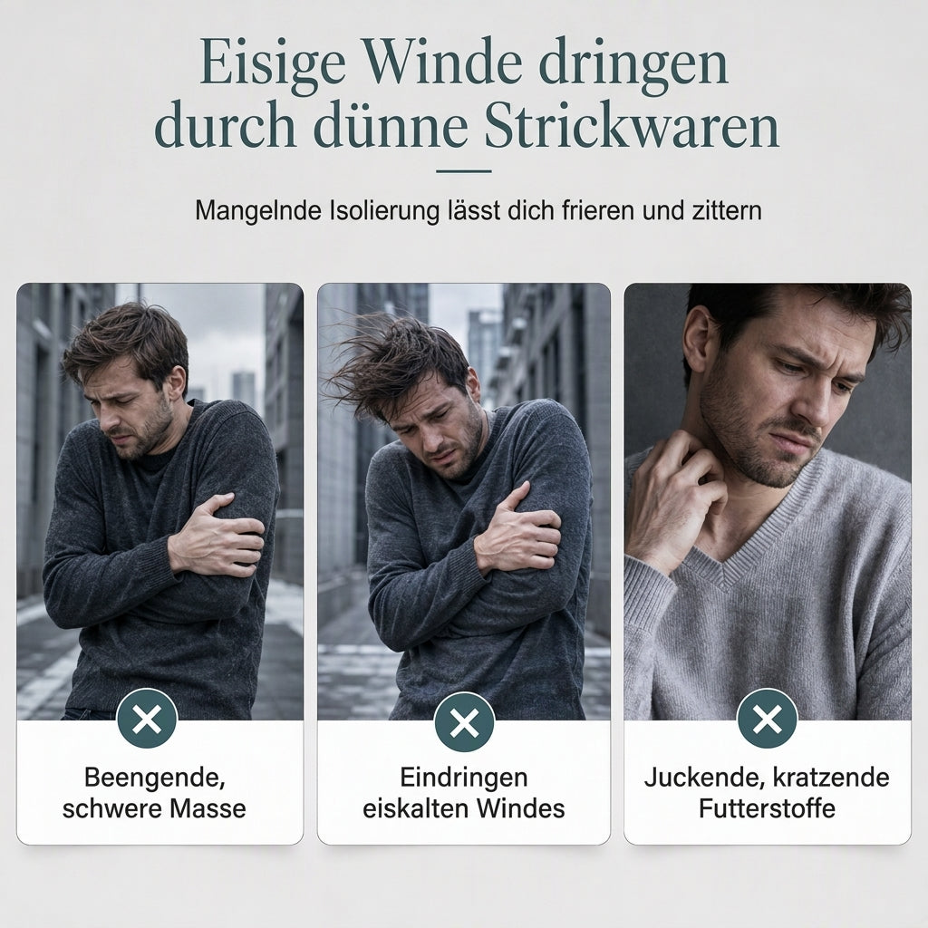 📢🎉50%Rabatt!!!🛍️✨Herren Winter Strickjacke mit Kapuze, kariert, mit Fleecefutter, dicker Mantel mit langen Ärmeln