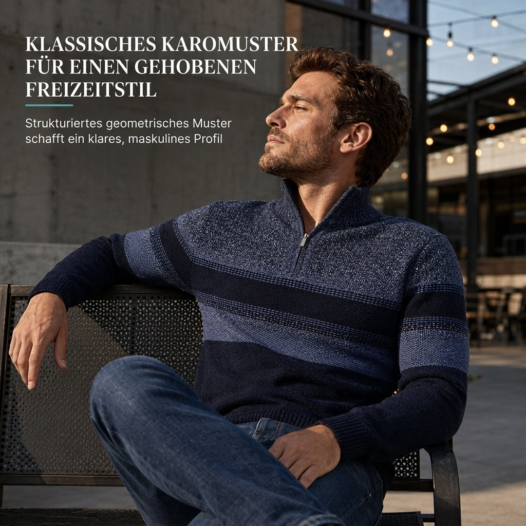 📢🎉50%Rabatt!!!🛍️✨Herren Winter Strickjacke mit Kapuze, kariert, mit Fleecefutter, dicker Mantel mit langen Ärmeln