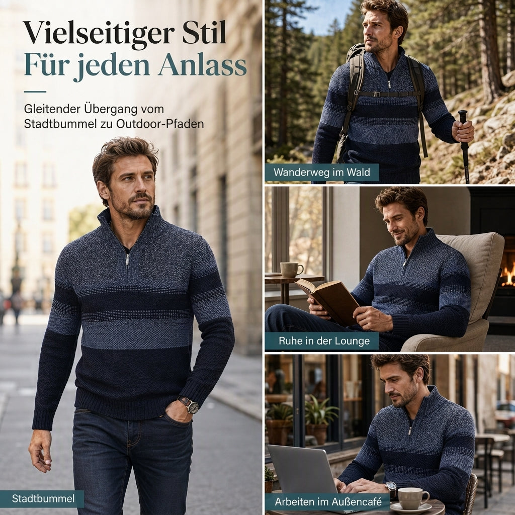 📢🎉50%Rabatt!!!🛍️✨Herren Winter Strickjacke mit Kapuze, kariert, mit Fleecefutter, dicker Mantel mit langen Ärmeln