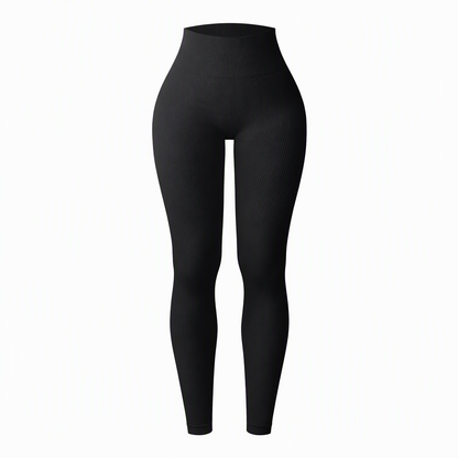 🖤 Black Friday Vorabzugang: 50 % Rabatt 🖤 Nahtlose, hochtaillierte Ripp-Yogahose, Workout- und Fitness-Leggings, Sport-Tights
