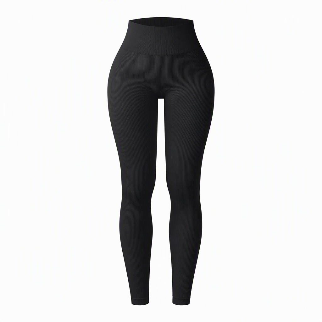 🖤 Black Friday Vorabzugang: 50 % Rabatt 🖤 Nahtlose, hochtaillierte Ripp-Yogahose, Workout- und Fitness-Leggings, Sport-Tights
