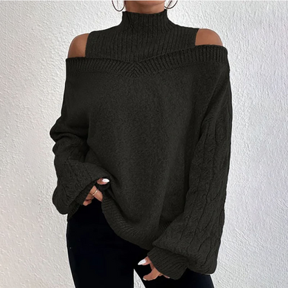 🌷 Feminin & elegant – Strickpullover mit Carmen-Ausschnitt – Weicher Stoff, moderner Schnitt & vielseitig kombinierbar