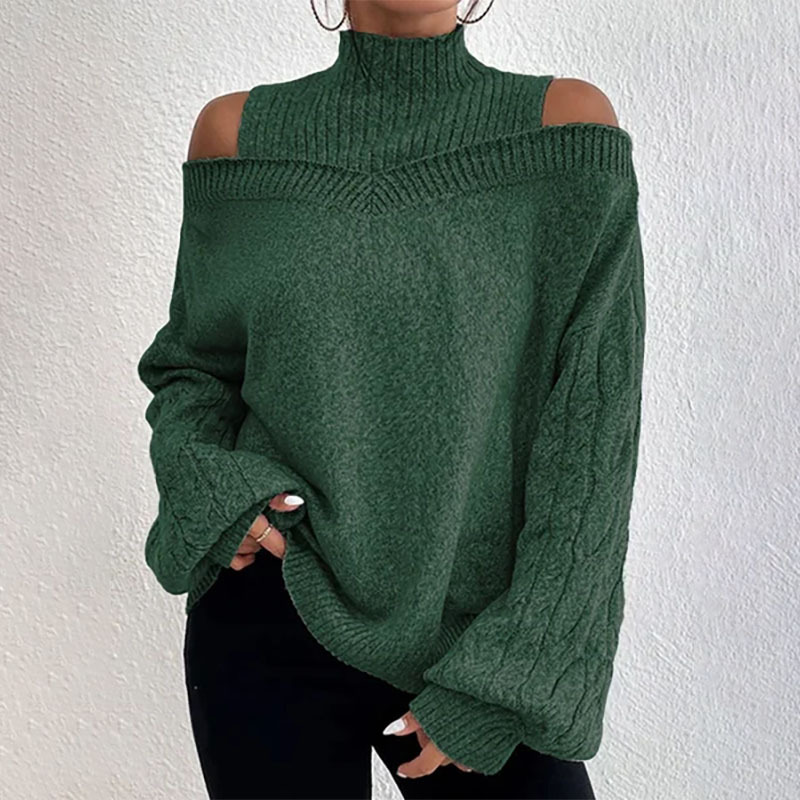 🌷 Feminin & elegant – Strickpullover mit Carmen-Ausschnitt – Weicher Stoff, moderner Schnitt & vielseitig kombinierbar