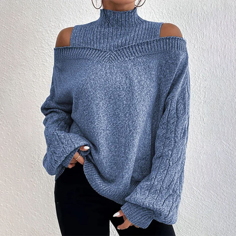 🌷 Feminin & elegant – Strickpullover mit Carmen-Ausschnitt – Weicher Stoff, moderner Schnitt & vielseitig kombinierbar