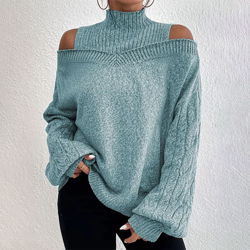 🌷 Feminin & elegant – Strickpullover mit Carmen-Ausschnitt – Weicher Stoff, moderner Schnitt & vielseitig kombinierbar