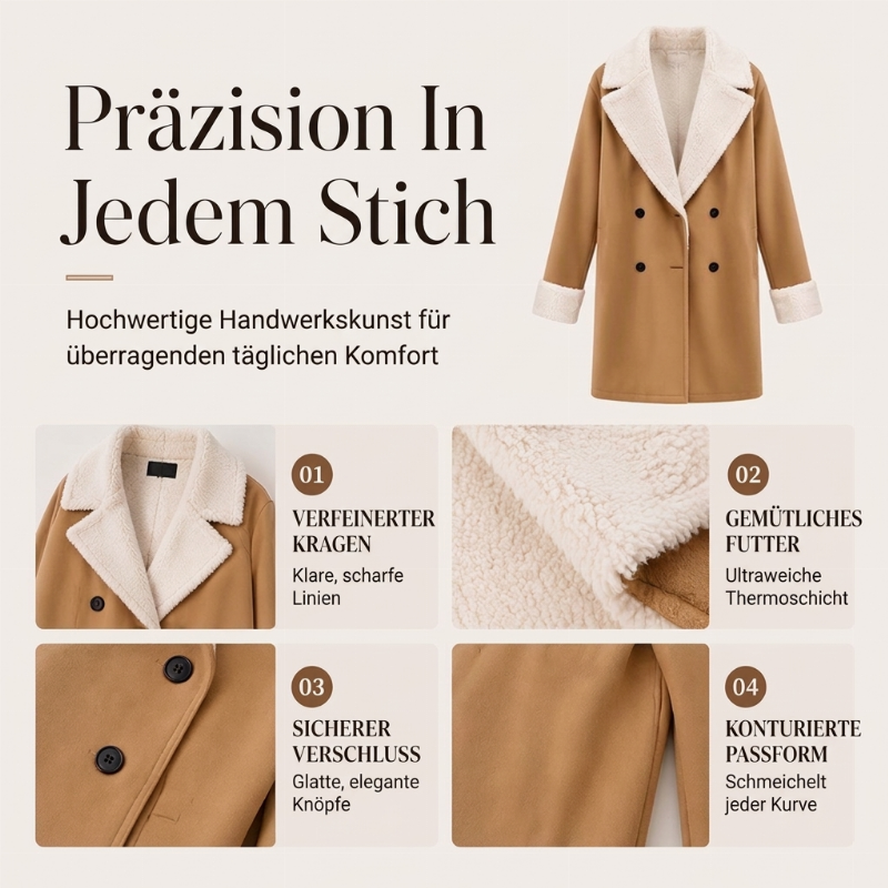 🔥 50% Rabatt 🧥 Eleganter Winter-Wollmantel für Damen