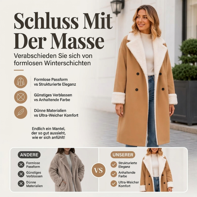🔥 50% Rabatt 🧥 Eleganter Winter-Wollmantel für Damen