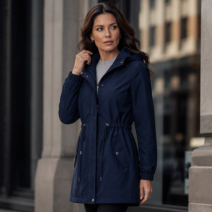 🏷️ Halber Preis – jetzt zugreifen! ✨ Damen mittellänge Windjacke mit Kapuze