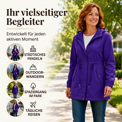 🏷️ Halber Preis – jetzt zugreifen! ✨ Damen mittellänge Windjacke mit Kapuze