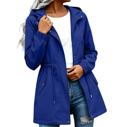 🏷️ Halber Preis – jetzt zugreifen! ✨ Damen mittellänge Windjacke mit Kapuze