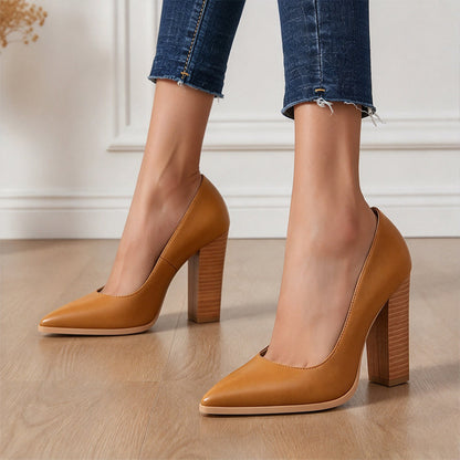 📈 Verkaufshit Nr. 1 – direkt 50%! Damen Schicke Pumps mit spitzer Zehenpartie und blockabsatz