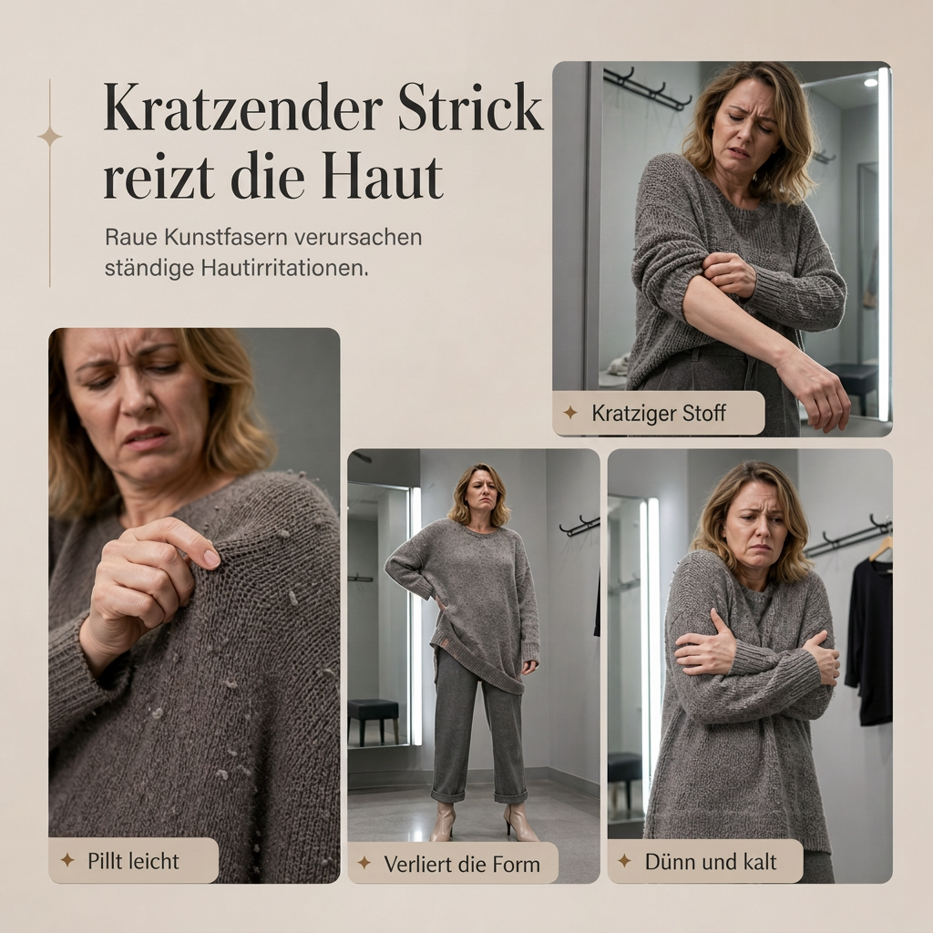 Herbst-Winter Farbblock Strick Zweiteiler Damen – Verdickter Pullover und Rock