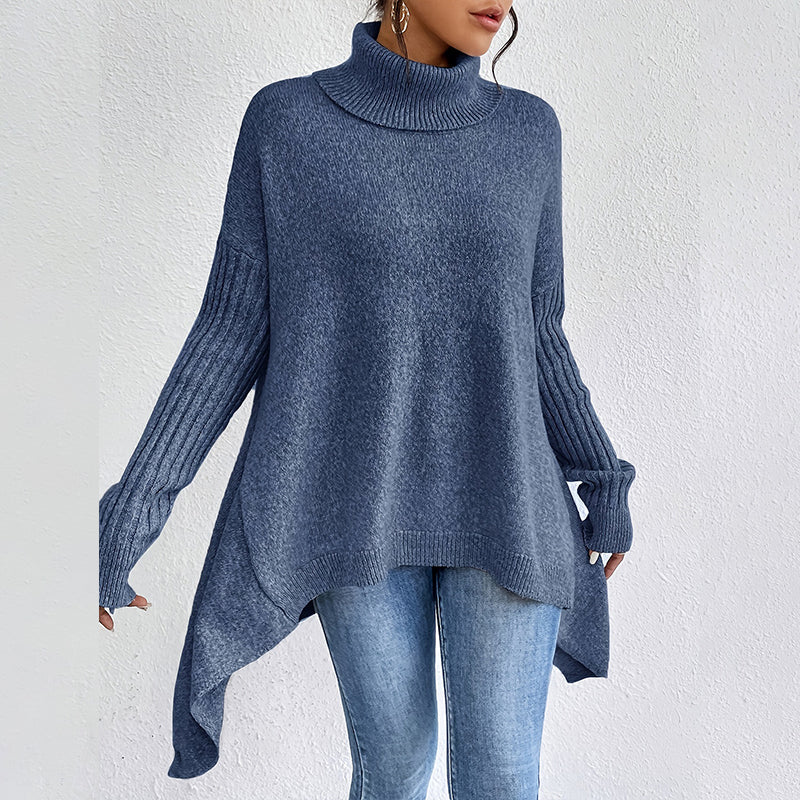 🧶 50% Rabatt! ✨ Damen Mode einfarbiger Rollkragenpullover