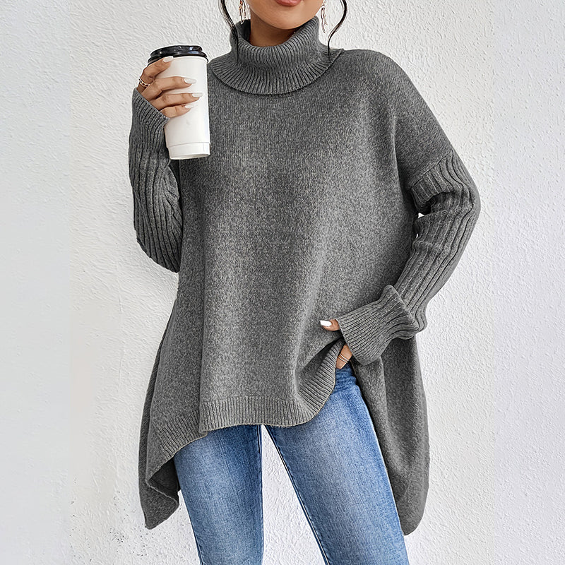 🧶 50% Rabatt! ✨ Damen Mode einfarbiger Rollkragenpullover