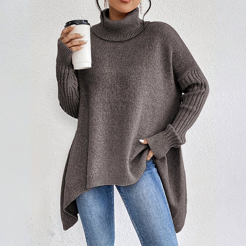 🧶 50% Rabatt! ✨ Damen Mode einfarbiger Rollkragenpullover