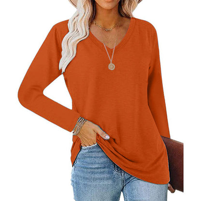 🚀 Neu eingetroffen – 50% Probierpreis! Lässiges Damen-Langarmshirt mit V-Ausschnitt