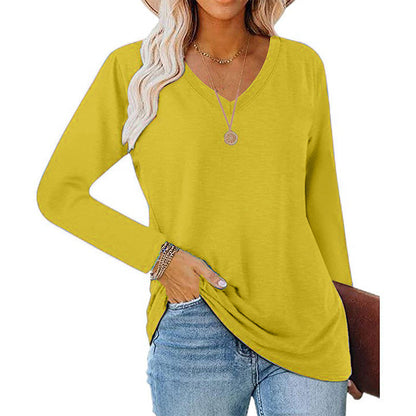 🚀 Neu eingetroffen – 50% Probierpreis! Lässiges Damen-Langarmshirt mit V-Ausschnitt