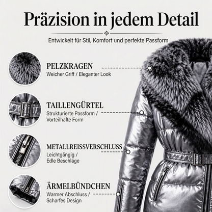 📢🎉50%Rabatt!!!🛍️✨Gesteppte Damenjacke mit Kunstfellkragen