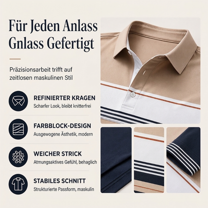 📢🎉50%Rabatt!!!🛍️✨Klassisches Farbe Blockiertes Streifen Top für Herren