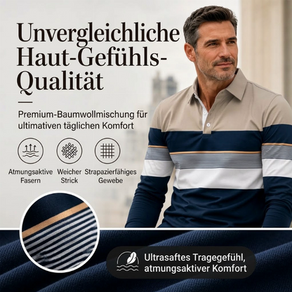 📢🎉50%Rabatt!!!🛍️✨Klassisches Farbe Blockiertes Streifen Top für Herren