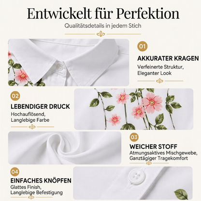📢🎉50%Rabatt!!!🛍️✨Damen Blumendruck Langarmhemd