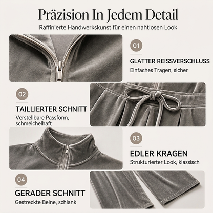 🔥 50% Rabatt – nur heute! 🎉 Damen Schicker Samt-Overall mit Stehkragen
