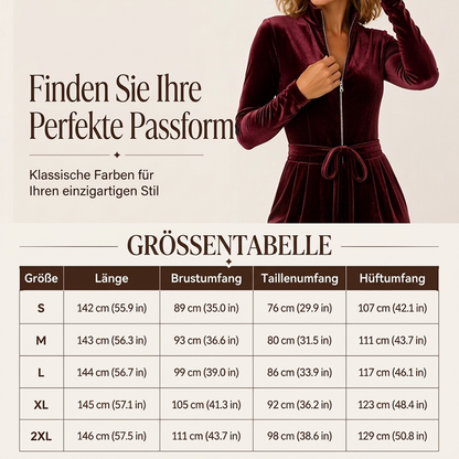 🔥 50% Rabatt – nur heute! 🎉 Damen Schicker Samt-Overall mit Stehkragen
