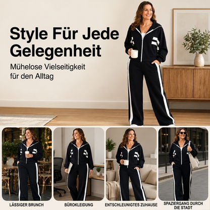 🚨 Letzte Chance – 50% Rabatt! ⏳ Sportliches 2-Teile-Streifen-Set für Damen