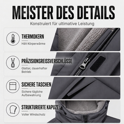 📢🎉50%Rabatt!!!🛍️✨Beheizbare, winddichte Herren-Winterjacke mit Kapuze