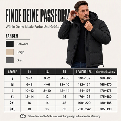 📢🎉50%Rabatt!!!🛍️✨Beheizbare, winddichte Herren-Winterjacke mit Kapuze