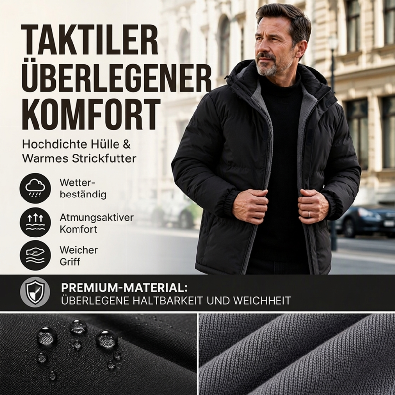📢🎉50%Rabatt!!!🛍️✨Beheizbare, winddichte Herren-Winterjacke mit Kapuze