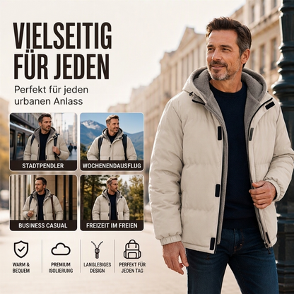📢🎉50%Rabatt!!!🛍️✨Beheizbare, winddichte Herren-Winterjacke mit Kapuze