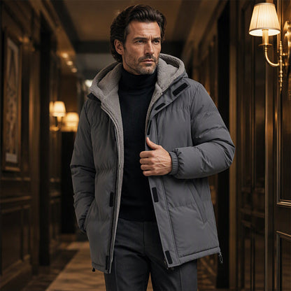 📢🎉50%Rabatt!!!🛍️✨Beheizbare, winddichte Herren-Winterjacke mit Kapuze