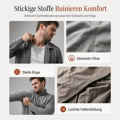 🔥 Beliebtes Produkt ！✨Zweiteiliges Set aus legerer Waffelstrickjacke und passender Hose für Herren