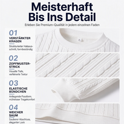 📢🎉50%Rabatt!!!🛍️✨Herren Kabelstrick Rundhalspullover