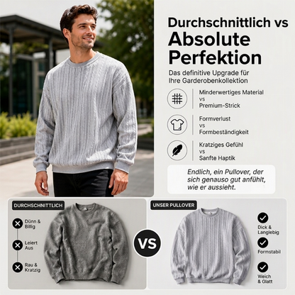 📢🎉50%Rabatt!!!🛍️✨Herren Kabelstrick Rundhalspullover