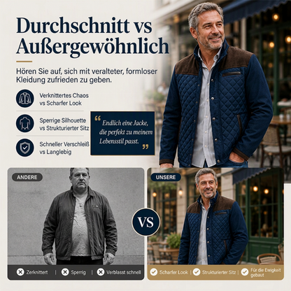 ✨Begrenzter Vorrat verfügbar, nicht verpassen! 🎁Lässige, wattierte Herrenjacke mit Stehkragen für warme Wärme