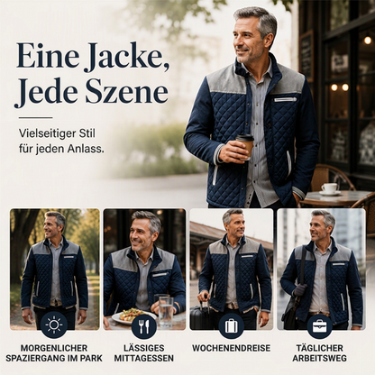 ✨Begrenzter Vorrat verfügbar, nicht verpassen! 🎁Lässige, wattierte Herrenjacke mit Stehkragen für warme Wärme