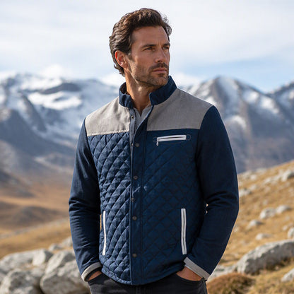 ✨Begrenzter Vorrat verfügbar, nicht verpassen! 🎁Lässige, wattierte Herrenjacke mit Stehkragen für warme Wärme