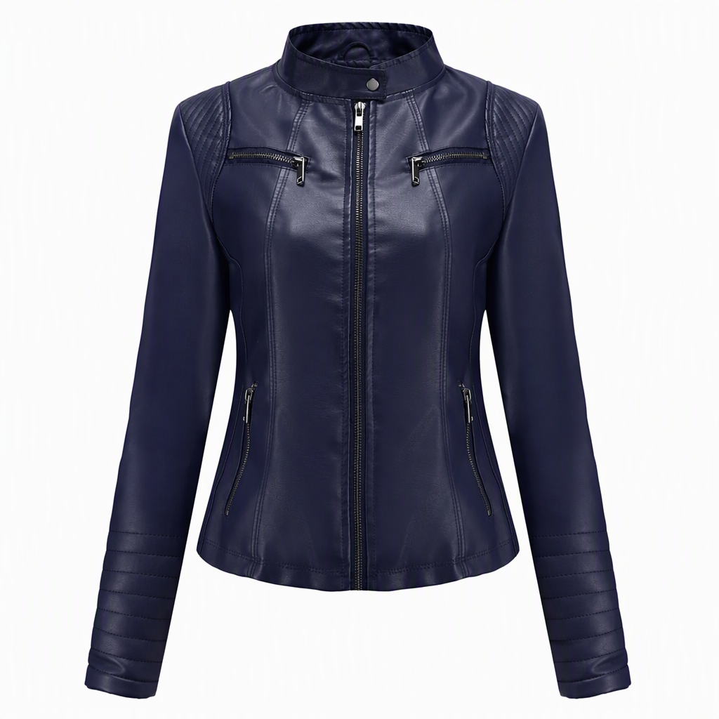 📢🎉50%Rabatt!!!🛍️✨Leichte Damen-Bikerjacke aus Kunstleder, kurze Motorradmantel für Frühling und Herbst